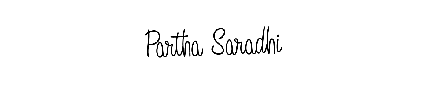 Design your own signature with our free online signature maker. With this signature software, you can create a handwritten (Angelique-Rose-font-FFP) signature for name Partha Saradhi. Partha Saradhi signature style 5 images and pictures png