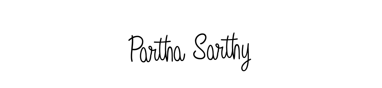 You should practise on your own different ways (Angelique-Rose-font-FFP) to write your name (Partha Sarthy) in signature. don't let someone else do it for you. Partha Sarthy signature style 5 images and pictures png