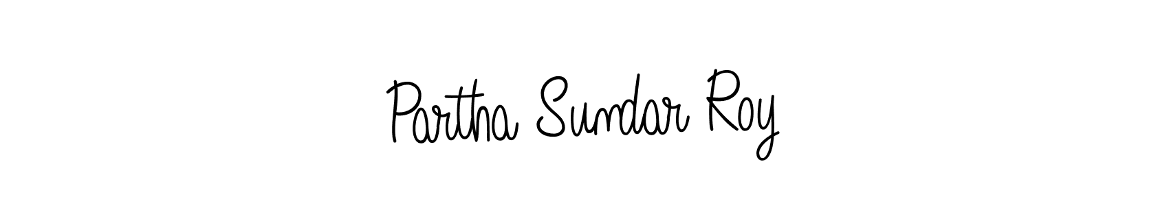 Use a signature maker to create a handwritten signature online. With this signature software, you can design (Angelique-Rose-font-FFP) your own signature for name Partha Sundar Roy. Partha Sundar Roy signature style 5 images and pictures png