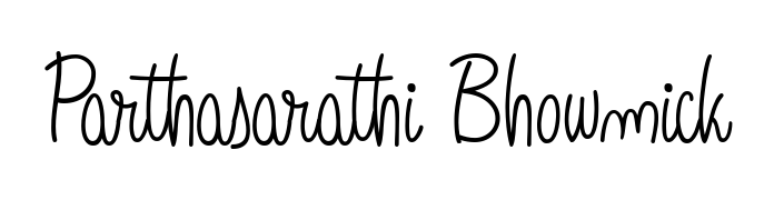 The best way (Angelique-Rose-font-FFP) to make a short signature is to pick only two or three words in your name. For converting this name Parthasarathi Bhowmick. Parthasarathi Bhowmick signature style 5 images and pictures png