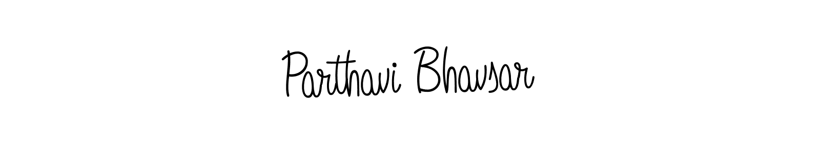 Make a beautiful signature design for name Parthavi Bhavsar. With this signature (Angelique-Rose-font-FFP) style, you can create a handwritten signature for free. Parthavi Bhavsar signature style 5 images and pictures png