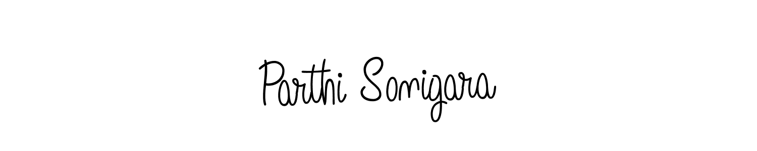 Design your own signature with our free online signature maker. With this signature software, you can create a handwritten (Angelique-Rose-font-FFP) signature for name Parthi Sonigara. Parthi Sonigara signature style 5 images and pictures png