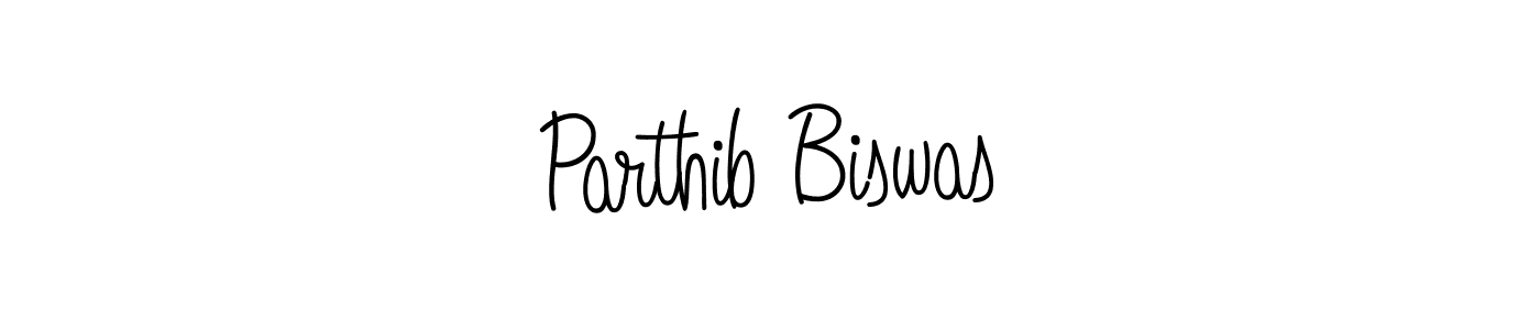 Use a signature maker to create a handwritten signature online. With this signature software, you can design (Angelique-Rose-font-FFP) your own signature for name Parthib Biswas. Parthib Biswas signature style 5 images and pictures png
