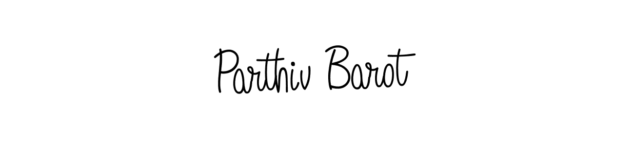 Use a signature maker to create a handwritten signature online. With this signature software, you can design (Angelique-Rose-font-FFP) your own signature for name Parthiv Barot. Parthiv Barot signature style 5 images and pictures png