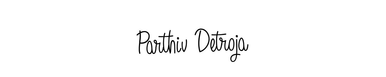 Create a beautiful signature design for name Parthiv Detroja. With this signature (Angelique-Rose-font-FFP) fonts, you can make a handwritten signature for free. Parthiv Detroja signature style 5 images and pictures png