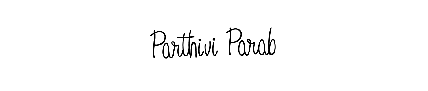 The best way (Angelique-Rose-font-FFP) to make a short signature is to pick only two or three words in your name. The name Parthivi Parab include a total of six letters. For converting this name. Parthivi Parab signature style 5 images and pictures png