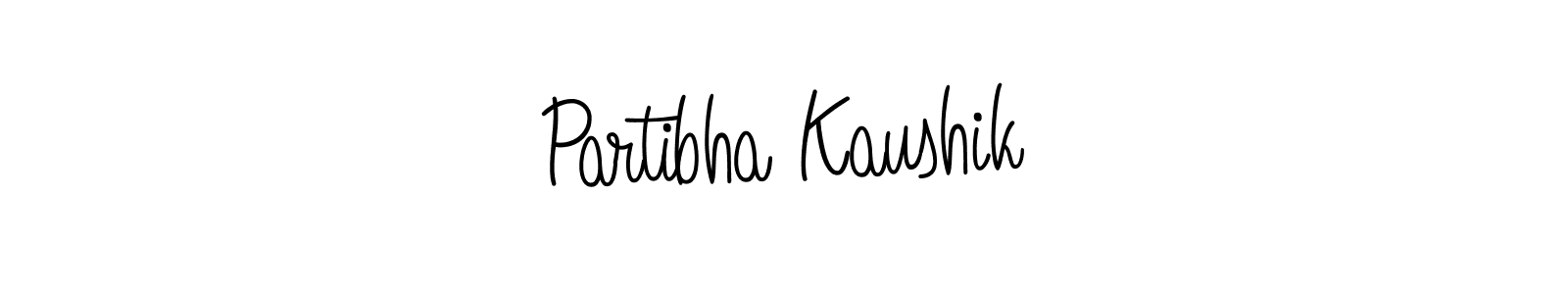 The best way (Angelique-Rose-font-FFP) to make a short signature is to pick only two or three words in your name. The name Partibha Kaushik include a total of six letters. For converting this name. Partibha Kaushik signature style 5 images and pictures png
