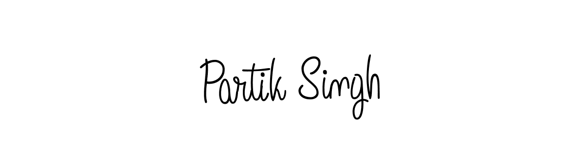 You should practise on your own different ways (Angelique-Rose-font-FFP) to write your name (Partik Singh) in signature. don't let someone else do it for you. Partik Singh signature style 5 images and pictures png