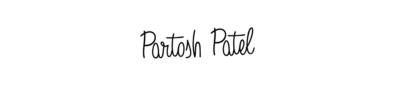 Use a signature maker to create a handwritten signature online. With this signature software, you can design (Angelique-Rose-font-FFP) your own signature for name Partosh Patel. Partosh Patel signature style 5 images and pictures png