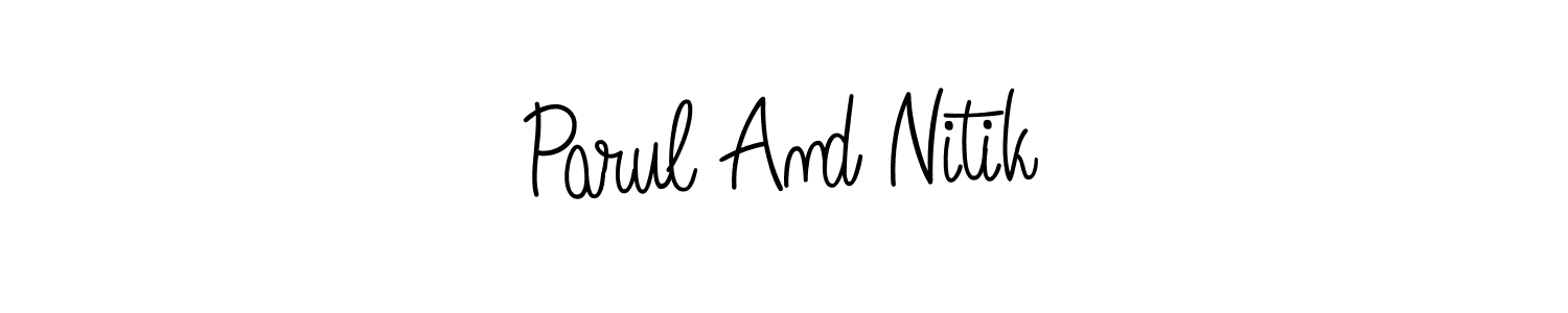 Once you've used our free online signature maker to create your best signature Angelique-Rose-font-FFP style, it's time to enjoy all of the benefits that Parul And Nitik name signing documents. Parul And Nitik signature style 5 images and pictures png