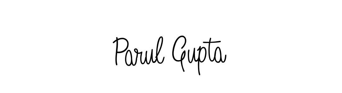 How to make Parul Gupta name signature. Use Angelique-Rose-font-FFP style for creating short signs online. This is the latest handwritten sign. Parul Gupta signature style 5 images and pictures png