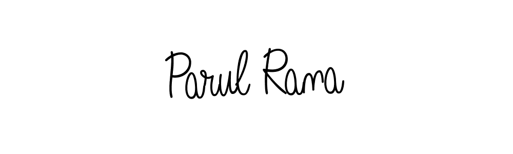 The best way (Angelique-Rose-font-FFP) to make a short signature is to pick only two or three words in your name. The name Parul Rana include a total of six letters. For converting this name. Parul Rana signature style 5 images and pictures png