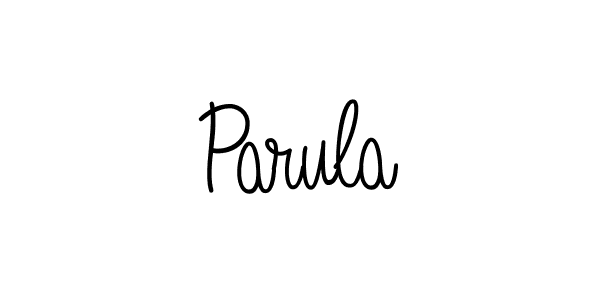 Design your own signature with our free online signature maker. With this signature software, you can create a handwritten (Angelique-Rose-font-FFP) signature for name Parula. Parula signature style 5 images and pictures png
