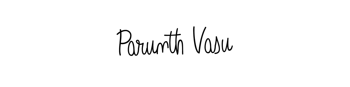 How to make Parunth Vasu name signature. Use Angelique-Rose-font-FFP style for creating short signs online. This is the latest handwritten sign. Parunth Vasu signature style 5 images and pictures png