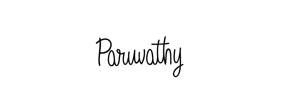 Make a beautiful signature design for name Paruvathy. With this signature (Angelique-Rose-font-FFP) style, you can create a handwritten signature for free. Paruvathy signature style 5 images and pictures png