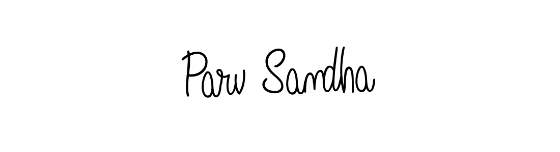 The best way (Angelique-Rose-font-FFP) to make a short signature is to pick only two or three words in your name. The name Parv Sandha include a total of six letters. For converting this name. Parv Sandha signature style 5 images and pictures png