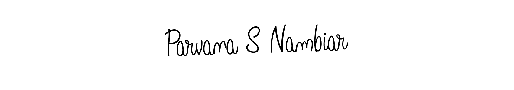 Once you've used our free online signature maker to create your best signature Angelique-Rose-font-FFP style, it's time to enjoy all of the benefits that Parvana S Nambiar name signing documents. Parvana S Nambiar signature style 5 images and pictures png