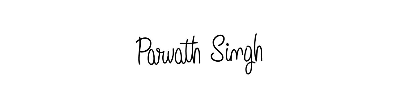 How to make Parvath Singh name signature. Use Angelique-Rose-font-FFP style for creating short signs online. This is the latest handwritten sign. Parvath Singh signature style 5 images and pictures png