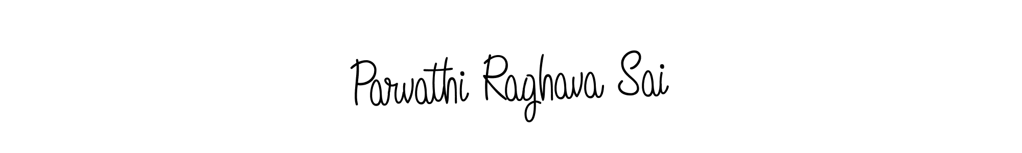 Parvathi Raghava Sai stylish signature style. Best Handwritten Sign (Angelique-Rose-font-FFP) for my name. Handwritten Signature Collection Ideas for my name Parvathi Raghava Sai. Parvathi Raghava Sai signature style 5 images and pictures png