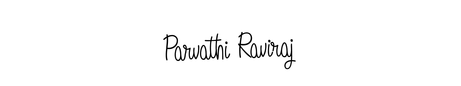 The best way (Angelique-Rose-font-FFP) to make a short signature is to pick only two or three words in your name. The name Parvathi Raviraj include a total of six letters. For converting this name. Parvathi Raviraj signature style 5 images and pictures png