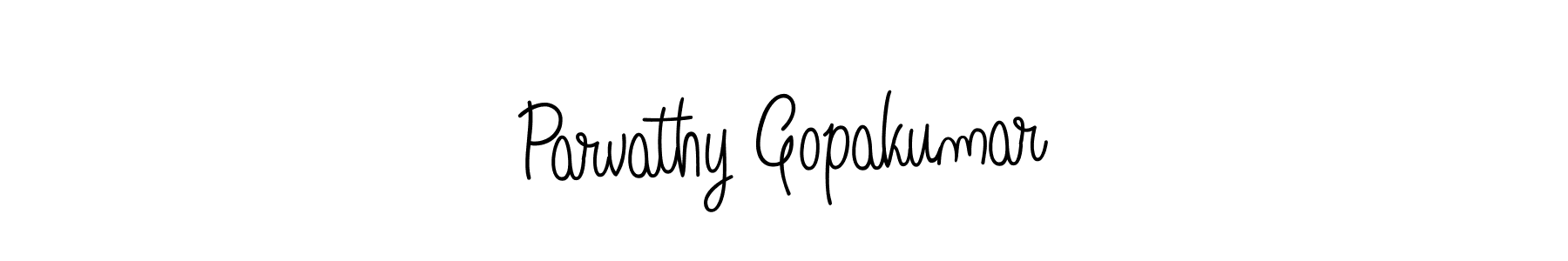 How to Draw Parvathy Gopakumar signature style? Angelique-Rose-font-FFP is a latest design signature styles for name Parvathy Gopakumar. Parvathy Gopakumar signature style 5 images and pictures png