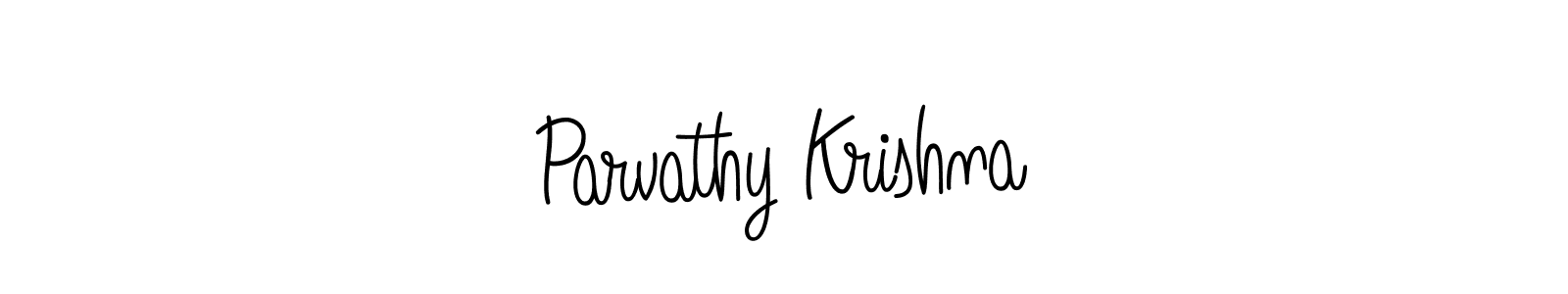 Design your own signature with our free online signature maker. With this signature software, you can create a handwritten (Angelique-Rose-font-FFP) signature for name Parvathy Krishna. Parvathy Krishna signature style 5 images and pictures png