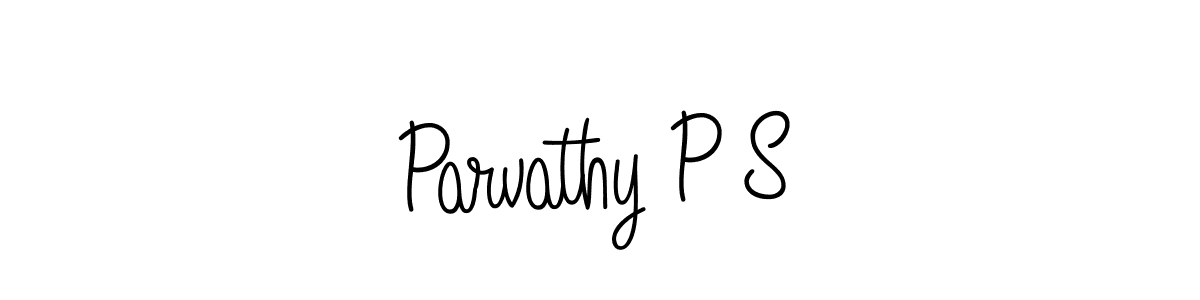 How to Draw Parvathy P S signature style? Angelique-Rose-font-FFP is a latest design signature styles for name Parvathy P S. Parvathy P S signature style 5 images and pictures png