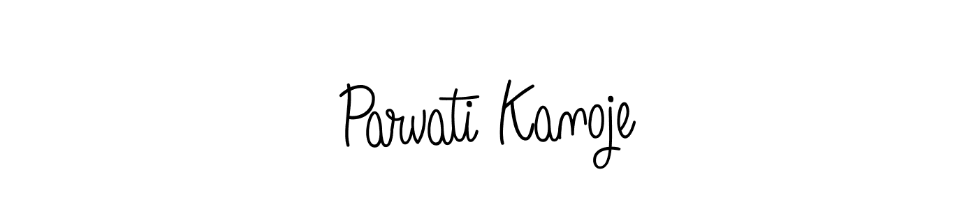 Once you've used our free online signature maker to create your best signature Angelique-Rose-font-FFP style, it's time to enjoy all of the benefits that Parvati Kanoje name signing documents. Parvati Kanoje signature style 5 images and pictures png