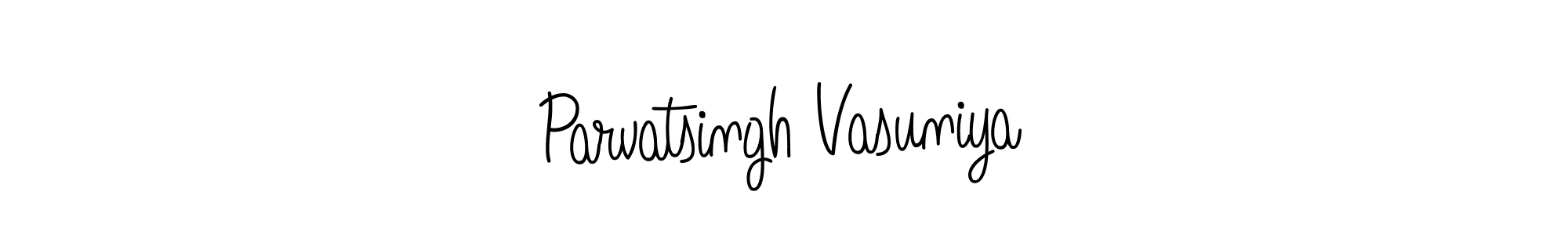 The best way (Angelique-Rose-font-FFP) to make a short signature is to pick only two or three words in your name. The name Parvatsingh Vasuniya include a total of six letters. For converting this name. Parvatsingh Vasuniya signature style 5 images and pictures png