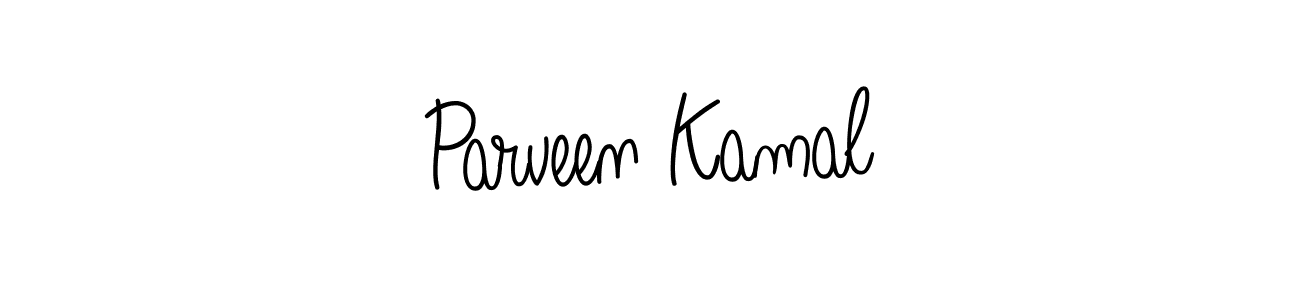 How to make Parveen Kamal name signature. Use Angelique-Rose-font-FFP style for creating short signs online. This is the latest handwritten sign. Parveen Kamal signature style 5 images and pictures png