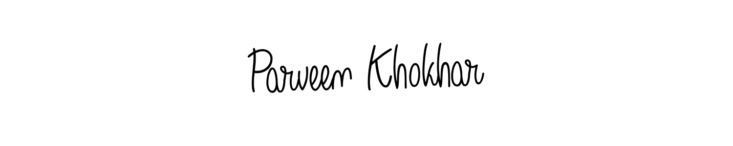 Make a beautiful signature design for name Parveen Khokhar. Use this online signature maker to create a handwritten signature for free. Parveen Khokhar signature style 5 images and pictures png