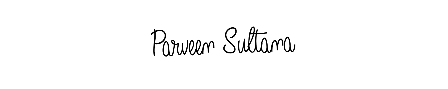 You should practise on your own different ways (Angelique-Rose-font-FFP) to write your name (Parveen Sultana) in signature. don't let someone else do it for you. Parveen Sultana signature style 5 images and pictures png