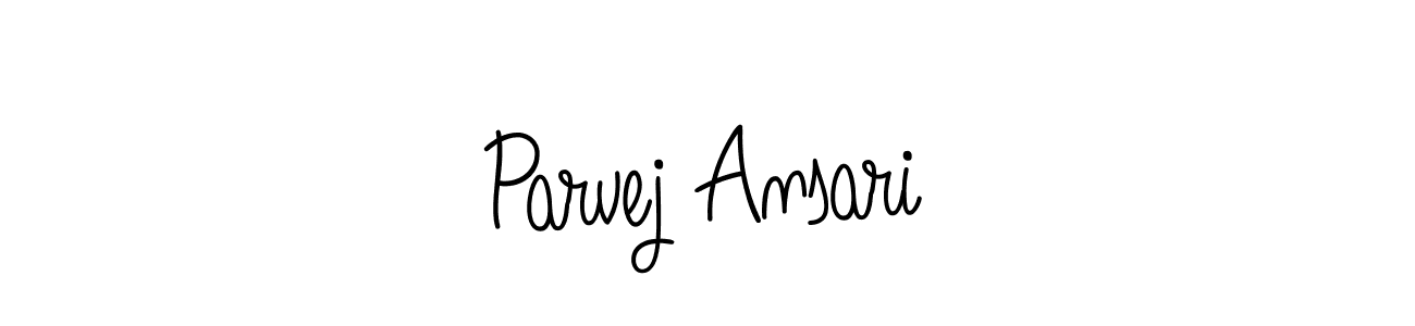 You should practise on your own different ways (Angelique-Rose-font-FFP) to write your name (Parvej Ansari) in signature. don't let someone else do it for you. Parvej Ansari signature style 5 images and pictures png