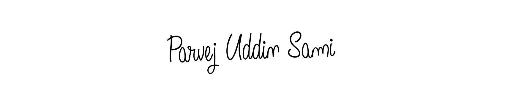 Use a signature maker to create a handwritten signature online. With this signature software, you can design (Angelique-Rose-font-FFP) your own signature for name Parvej Uddin Sami. Parvej Uddin Sami signature style 5 images and pictures png