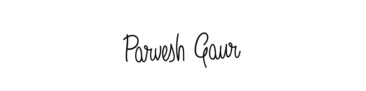 Use a signature maker to create a handwritten signature online. With this signature software, you can design (Angelique-Rose-font-FFP) your own signature for name Parvesh Gaur. Parvesh Gaur signature style 5 images and pictures png