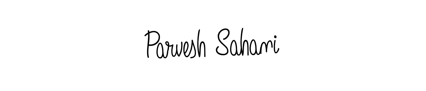 Use a signature maker to create a handwritten signature online. With this signature software, you can design (Angelique-Rose-font-FFP) your own signature for name Parvesh Sahani. Parvesh Sahani signature style 5 images and pictures png