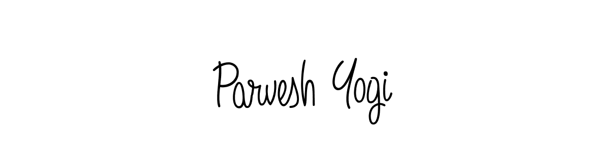 Parvesh Yogi stylish signature style. Best Handwritten Sign (Angelique-Rose-font-FFP) for my name. Handwritten Signature Collection Ideas for my name Parvesh Yogi. Parvesh Yogi signature style 5 images and pictures png