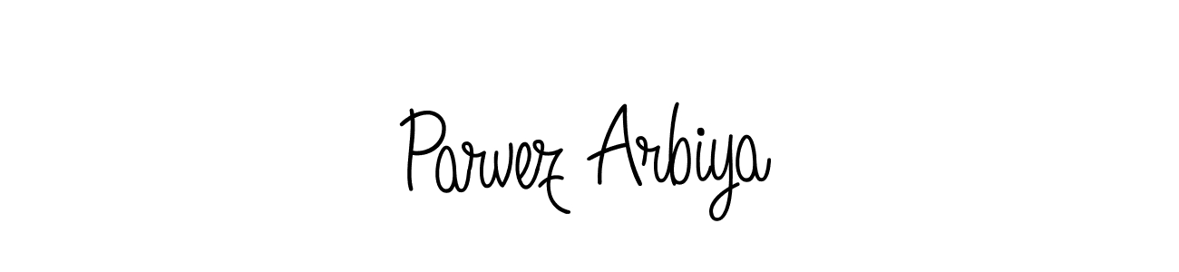 How to make Parvez Arbiya signature? Angelique-Rose-font-FFP is a professional autograph style. Create handwritten signature for Parvez Arbiya name. Parvez Arbiya signature style 5 images and pictures png