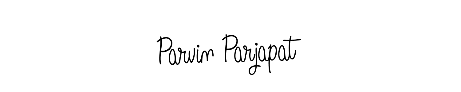 Also we have Parvin Parjapat name is the best signature style. Create professional handwritten signature collection using Angelique-Rose-font-FFP autograph style. Parvin Parjapat signature style 5 images and pictures png