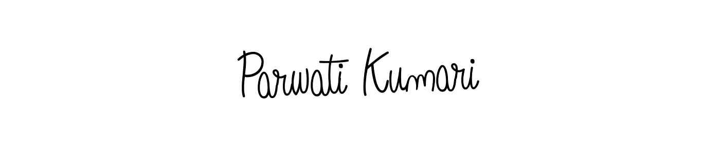 Use a signature maker to create a handwritten signature online. With this signature software, you can design (Angelique-Rose-font-FFP) your own signature for name Parwati Kumari. Parwati Kumari signature style 5 images and pictures png