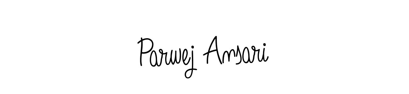 Use a signature maker to create a handwritten signature online. With this signature software, you can design (Angelique-Rose-font-FFP) your own signature for name Parwej Ansari. Parwej Ansari signature style 5 images and pictures png