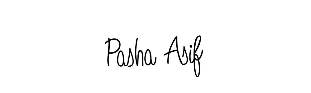 Use a signature maker to create a handwritten signature online. With this signature software, you can design (Angelique-Rose-font-FFP) your own signature for name Pasha Asif. Pasha Asif signature style 5 images and pictures png