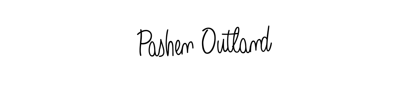 Use a signature maker to create a handwritten signature online. With this signature software, you can design (Angelique-Rose-font-FFP) your own signature for name Pashen Outland. Pashen Outland signature style 5 images and pictures png