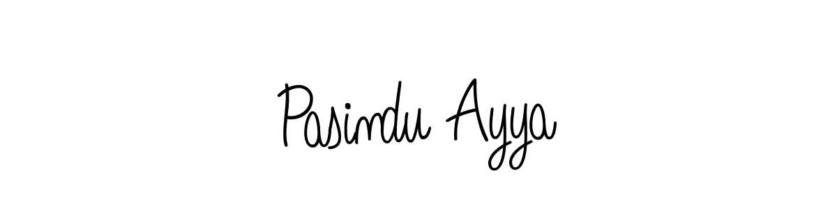 Design your own signature with our free online signature maker. With this signature software, you can create a handwritten (Angelique-Rose-font-FFP) signature for name Pasindu Ayya. Pasindu Ayya signature style 5 images and pictures png