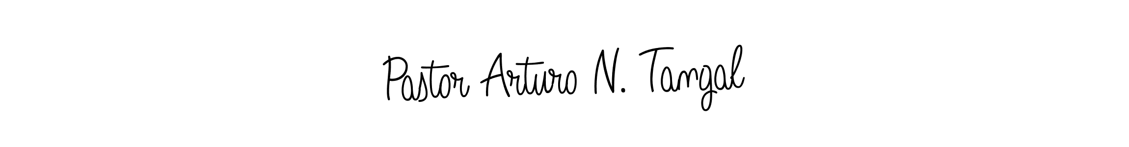 Design your own signature with our free online signature maker. With this signature software, you can create a handwritten (Angelique-Rose-font-FFP) signature for name Pastor Arturo N. Tangal. Pastor Arturo N. Tangal signature style 5 images and pictures png