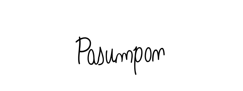 You should practise on your own different ways (Angelique-Rose-font-FFP) to write your name (Pasumpon) in signature. don't let someone else do it for you. Pasumpon signature style 5 images and pictures png