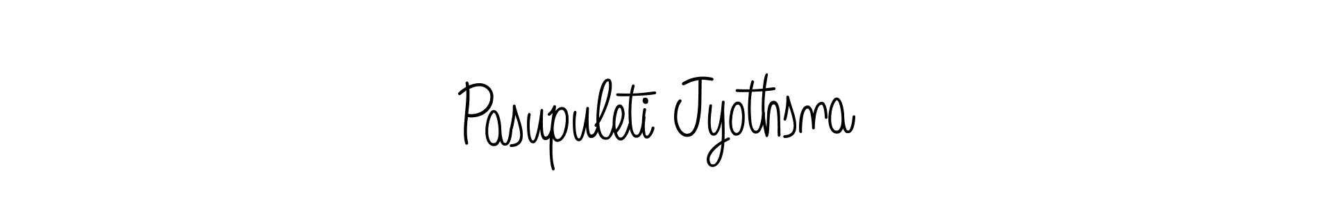 The best way (Angelique-Rose-font-FFP) to make a short signature is to pick only two or three words in your name. The name Pasupuleti Jyothsna include a total of six letters. For converting this name. Pasupuleti Jyothsna signature style 5 images and pictures png