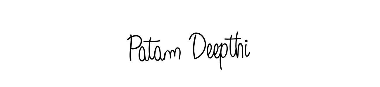 How to make Patam Deepthi signature? Angelique-Rose-font-FFP is a professional autograph style. Create handwritten signature for Patam Deepthi name. Patam Deepthi signature style 5 images and pictures png