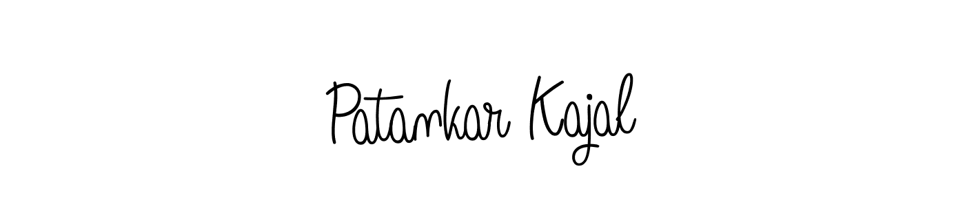 Patankar Kajal stylish signature style. Best Handwritten Sign (Angelique-Rose-font-FFP) for my name. Handwritten Signature Collection Ideas for my name Patankar Kajal. Patankar Kajal signature style 5 images and pictures png