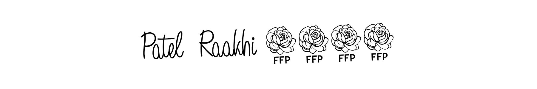 How to Draw Patel  Raakhi 7518 signature style? Angelique-Rose-font-FFP is a latest design signature styles for name Patel  Raakhi 7518. Patel  Raakhi 7518 signature style 5 images and pictures png